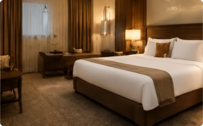 A premium room with a single bed at one of the tour's hotels